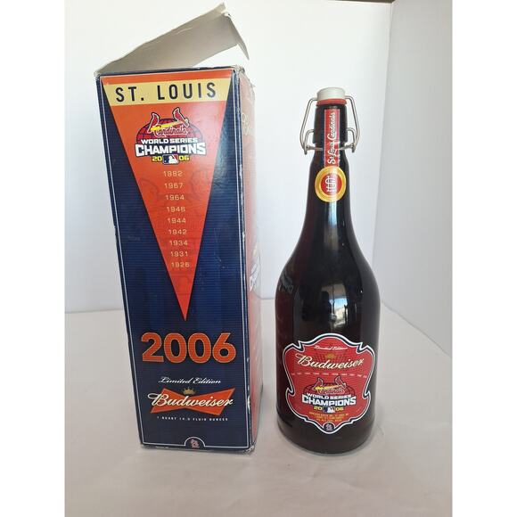 Budweiser 06 St. Louis Cardinals World Series Champions Bottle & Box Collectible - Picture 1 of 5